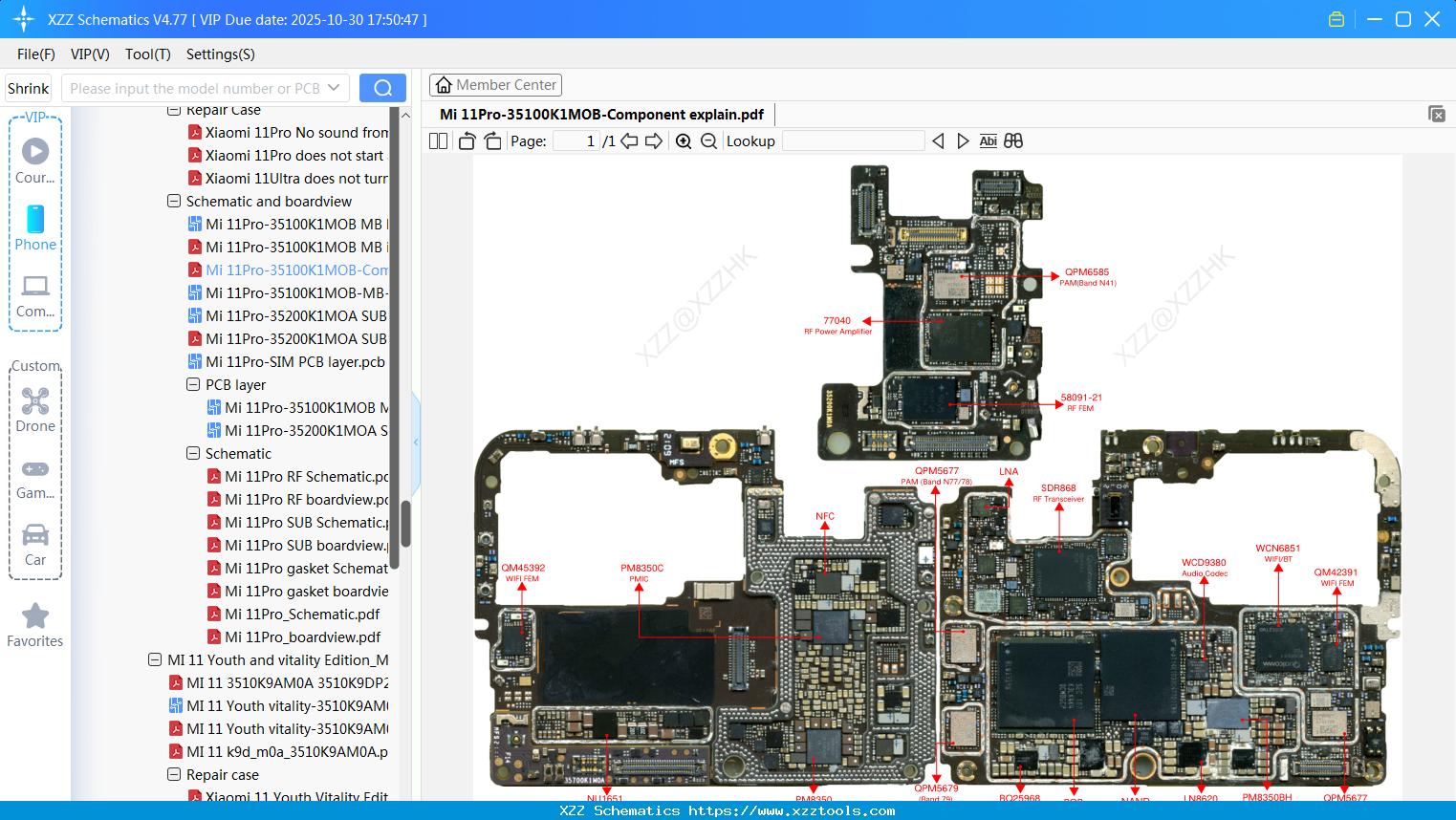 Xiaomi Mi 11Pro-35100K1MOB-Component Explain